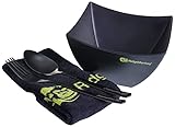 RidgeMonkey SQ DLX Bowl Set - Geschirr zum Angeln, Angelgeschirr zum Karpfenangeln, Besteck für Angler, Cookware