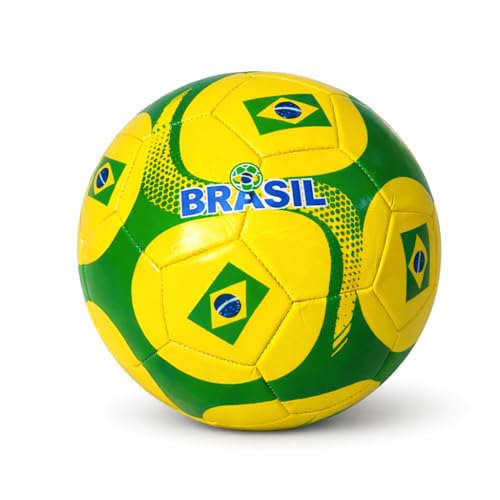 Bola de Futebol Brasil Tamanho 5 Copa 2026 Verde Amarela