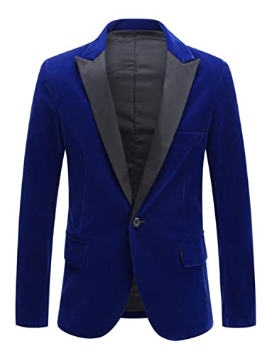 Blazer homme velours veste à un bouton bien coupée pour soirée de gala