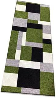 B&B Door Mats - Runner Rug Carpet Mat for Every Season Bedroom Living Room Hallway Kitchen Front Door Entrance Décor (Grey Black, 60 x 220 cm - X Long Runner)