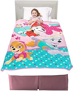 Franco Kids Bedding Super Soft Plush Throw, 46" x 60", Paw Patrol Pink