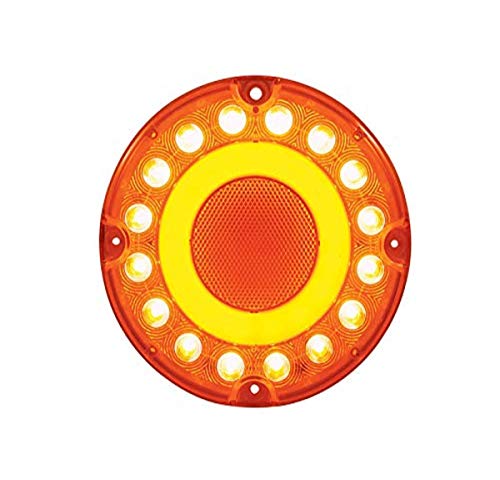 United Pacific 37033 32 Led 7" Turn Signal"Glo" Light - Amber Led/Amber Lens, 1 Pack, Chrome #TOP22