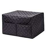 FIXOSHEE Wasserdichte Mikrowellen abdeckhaube Schutzhaube für Ofen mit Großer Fronttasche Kratzfest Passend für Mikrowellenherde und Toaster Praktischer Küchenschutz in Schwarz