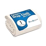 Drop Cloth Cotton Canvas Tarp 4x12 Finished Size for Art Supplies, Painting Supplies/Painting Canvas Fabric or Cover Couch and Furniture from Paint by Dirt Defense.