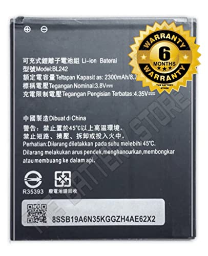 Image of THE BATTERY STORE Original BL242 Battery for Lenovo A6000 / K3 / K30-W / A3860 / A3580 / A3900 / A6010 Battrey with 6 Month Warranty*** (H224)