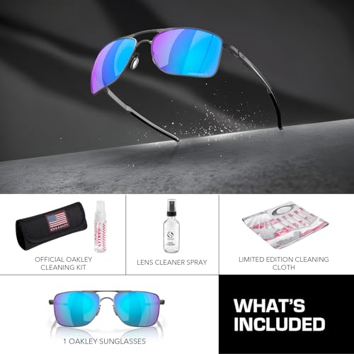 Oakley OO4124 GAUGE 8 - Polarized/Non-Polarized - Rectangle Sunglasses with Official Eyewear Kit Bundle3