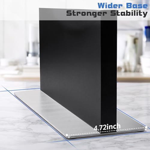 ENOKING Double-Sided Magnetic Knife Block, 12in Black Stainless Steel Knife Holder for Kitchen Countertop, Safe & Space-Saving Knife Storage Organizer by ENOKING - Image 4