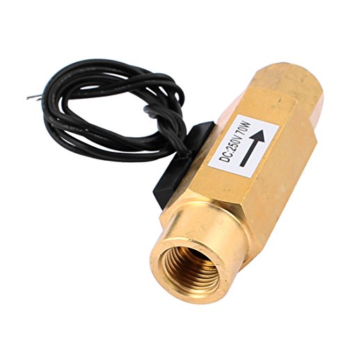 uxcell G1/4 inches Thread Liquid Water Flow Sensor Switch Flowmeter Fluidmeter 1.2-12L/min 69mm