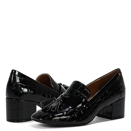 Image of Donald Pliner Women's Kressida Dress Loafers, 2 inch Block Heels for Women, Slip-On Heels for Women