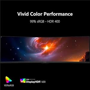 INNOCN 49" Curved Monitor Ultrawide Gaming 5K2K 120Hz 32:9 QHD 5120 x 1440P Computer Monitor, R1800, 99% sRGB, HDR400, USB Type C, DisplayPort, HDMI, Built-in Speakers, Height/Tilt Adjustable - 49C1R — photo 4 of 6