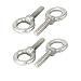 Aexit 8mm x Chain & Rope Fittings 30mm Male Thread Metal Wire Rope Eye Bolt Grips Silver Tone Wire Rope Clips 4 Pcs