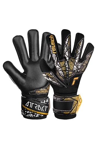 Gants de gardien REUSCH Attrakt Silver Nc Finger Support pour éviter les blessures
