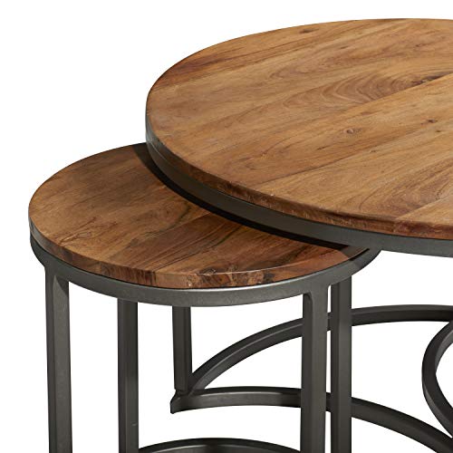 Deco 79 Wood and Metal Nesting Coffee Table Set #TOP22