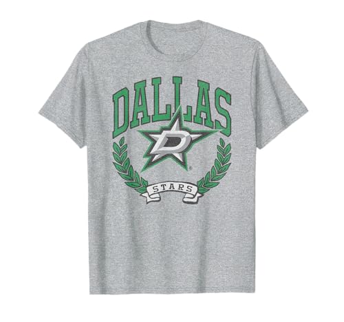 Dallas Stars Vintage Victory Gray Officially Licensed T-Shirt