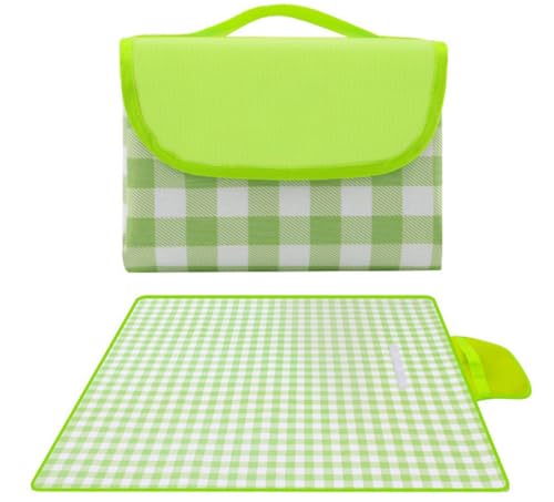 ECVV Camping Blanket: Durable Waterproof Foldable Design - 190x200cm for Travel Picnics & Camping Adventures(Green)