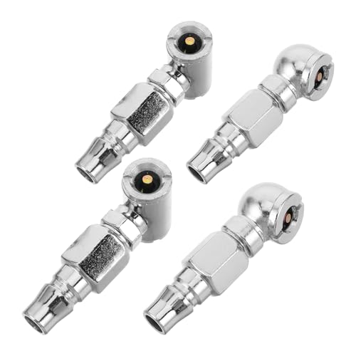 NUOBESTY Lot de 4 Embouts de Gonflage Double T pour Pneus, Raccord Rapide, Adaptateur Buse de Mandrin à Pneu, Compatible Motos, Vélos et Vélos Électriques, Compact et Portable,