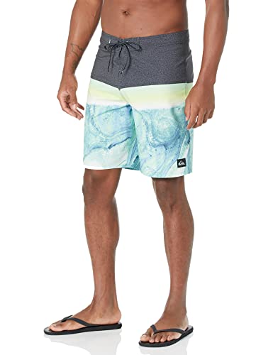 Quiksilver Men's Standard Surfsilk Panel 20 Boardshort Swim Trunk, Green ASH, 30