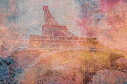Dimex Ms-5-0376 Eiffel Tower Abstract Wall Mural, Multicolor #TOP4