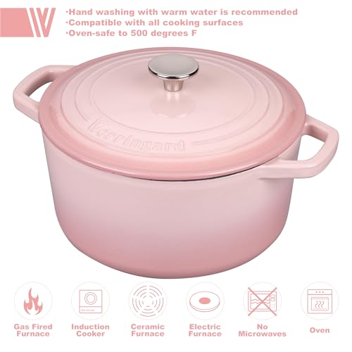 Vorringard Enameled Cast Iron Dutch Oven Pink thumbnail 3