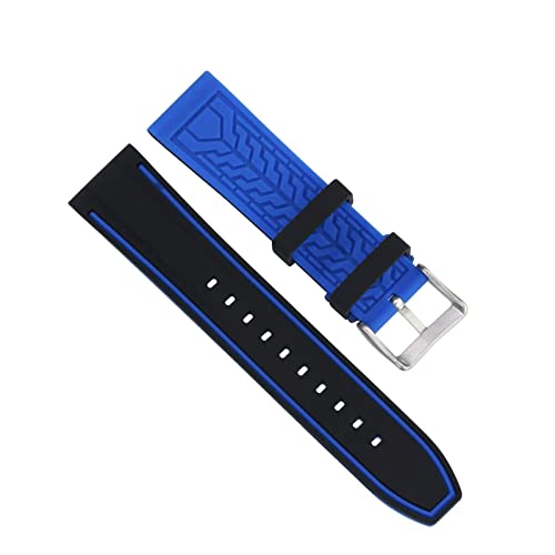 Pulseiras de relógio Pulseiras de silicone compatíveis com fivela de pino de dois tons substituição