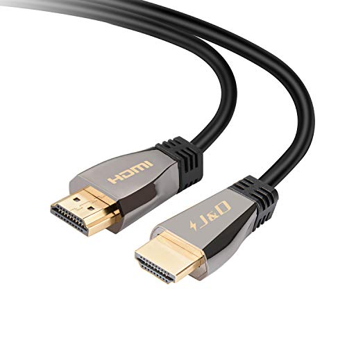 J&D Ultra High Speed HDMI 2.1 Kabel, Vergulde 2.1 Versie HDMI Kabel Adapter Ondersteuning 8K 120Hz 4K Dynamic HDR eARC Dolby Atmos VRR Dolby Vision met 48Gbps bandbreedte