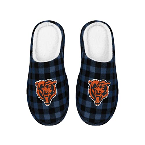 FOCO Men's NFL Chicago Bears Sherpa Lined Buffalo Check Memory Foam Slippers, X-Large (13-14) by FOCO - Image 4