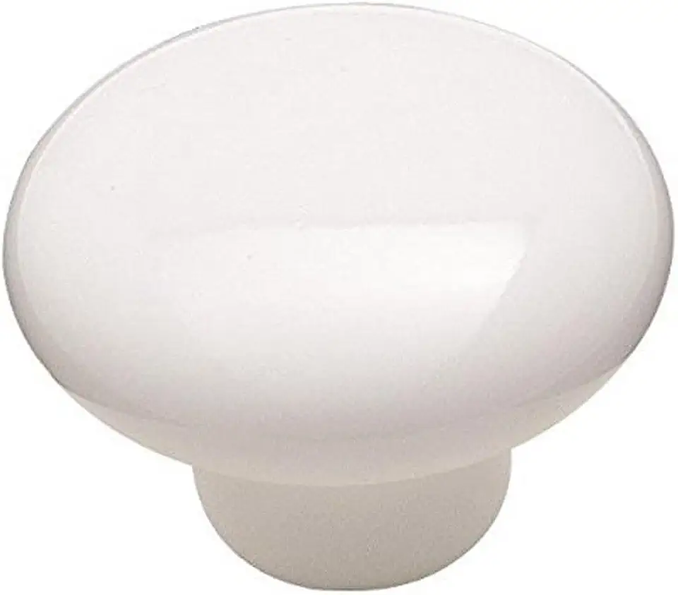 Amerock | Cabinet Knob | White | 1-1/2 inch (38 mm) Diameter | Everyday Heritage | 1 Pack | Drawer Knob | Cabinet Hardware