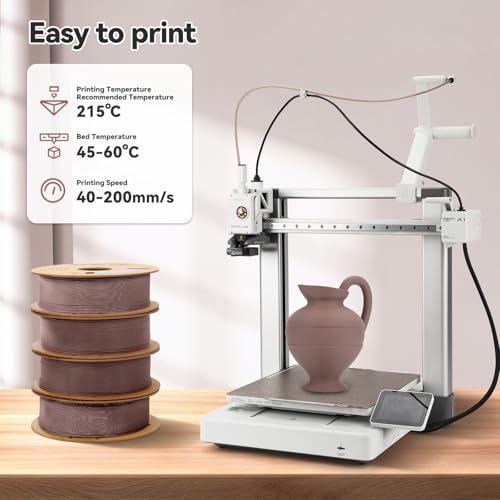 Image of 3DHoJor Matte PLA Filament 1.75mm, Upgrade 1kg*4 Bundle Cardboard Spool PLA Filament 1.75 PLA 3D Printing Filament, Print with Most 3D Printers 3D Filament-Brown