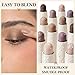 exmiloo Cream Eyeshadow Stick - 2-in-1 Dual-Ended Shimmer Eye Shadow Stick - Silky Smooth, Waterproof, Crease-Proof, Long-Lasting Eyeshadow for Women Girls (Bronze Glow)