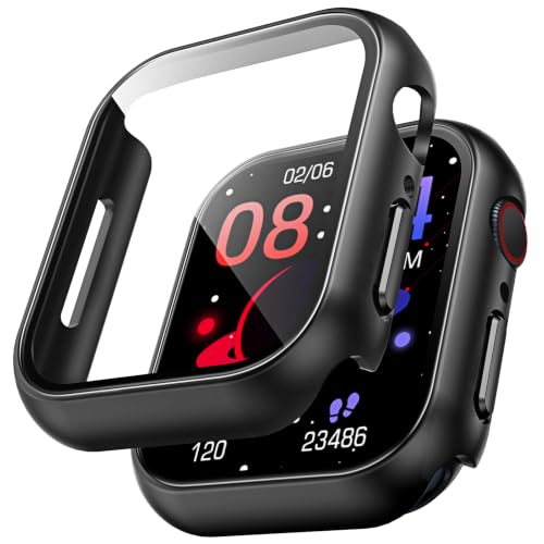 TAURI 2 Pack Hard Case for Apple Watch Series 12 46mm, Black by TAURI - Used condition - US$8.99