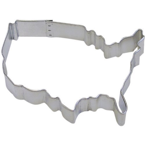 United States Map Cookie Cutter 4 Inch - Foose Store - Tin Plated Steel United States Map Cookie Mold