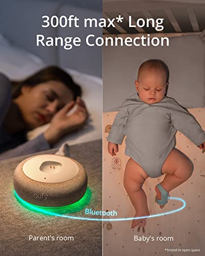 eufy Baby S340 Smart Sock, Track Sleep Patterns and Heart Rate, 2K Resolution Camera, AI Cry Detection, Pan & Tilt, 24hr Battery Life, for Babies 0-18 Months