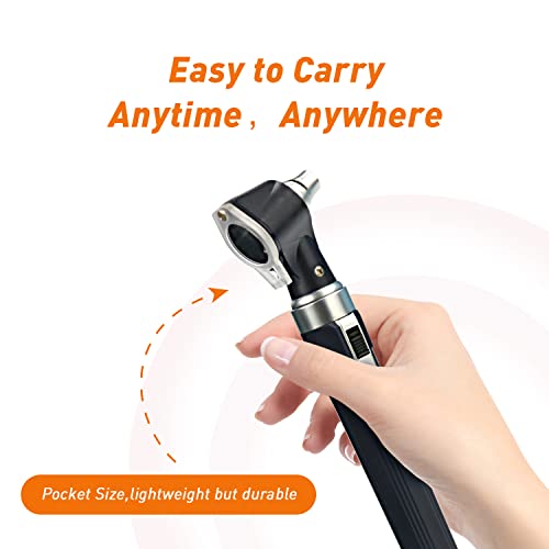 Scian Otoskop Kit – Ear Scope Otoskop mit LED Licht, 3 fache Vergrößerung, 4 Speculum Tips Größe, leichtes Diagnostik Ohrpflege-Tool für Kinder, Erwachsene, hunde, Heimgebrauch (Schwarz)