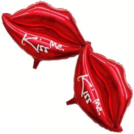 Kit 5 Balões Boca Beijo "Kiss Me" 18" (45 cm) Balões Metalizados ...