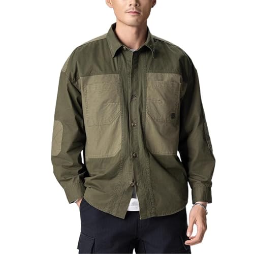 Chemise homme américain retro patchwork pour un look casual