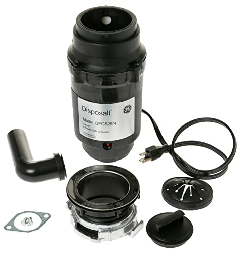 GE Disposall Continuous Feed 1/2 Horsepower Motor Garbage Disposer, Good for Grinding: Cooked Meat, Beans, & Seeds, Easy Install Kit and Power Cord Included, Recommended for 2-4 Person Homes, GFC525N by GE - Image 7