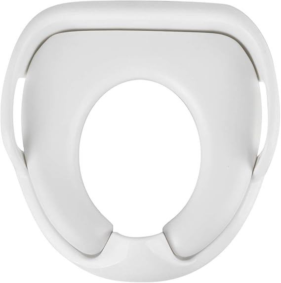 DAUERHAFT Potty Training & Step Stools,Seats Toddlers Potty Training Seat,for Boys and Girls Soft Children Toilet Seat Covers with Non‑Slip Handle(White)