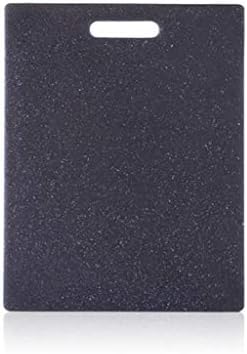 Plastic Chopping Board, Unique Marble Appearance Design TPR Material Dishwasher Safe for Cutting Meat Vegetables Fruits, 14 x 10.8 inch, Black