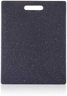 Plastic Chopping Board, Unique Marble Appearance Design TPR Material Dishwasher Safe for Cutting Meat Vegetables Fruits, 14 x 10.8 inch, Black