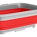 Collapsible Cleaning Caddy - Portable Multi-use Wash Basin, Dish Tub, or Ice Bucket with 7.27L Capacity for Camping and Tailgating by Wakeman (Red)