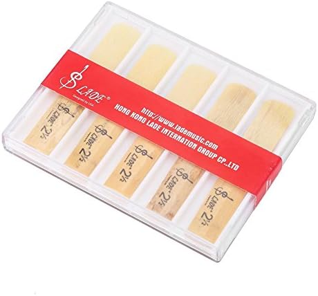 10Pcs Plastic Clarinet Reeds 2.5, B-Flat 2.5 Clarinet Reed Repair Parts with Individual Plastic Case Clarinet Reeds Reeds For Clarinet