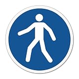 Autocollant pour chemin piéton Ø 10 cm ISO 7010 M024 – Panneau d'enchère – hin_770