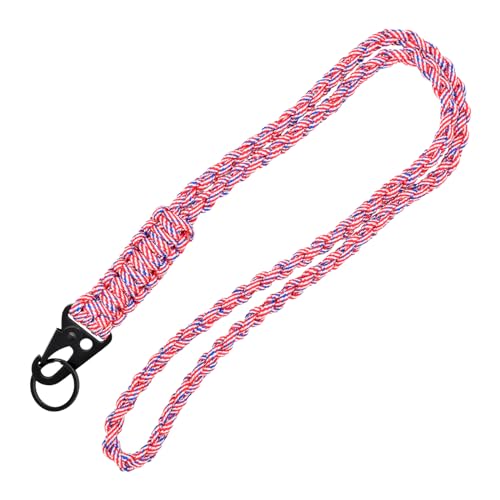 PAITOK Robuster Paracord-Schlüsselband für Männer und Frauen, geflochtenes farbenfrohes Nackenband für Schlüssel, Ausweiskarte, Abzeichenhalter, Kamera und Outdoor-Aktivitäten
