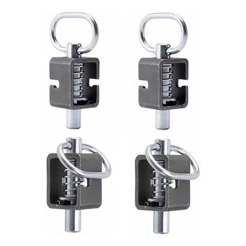 MLHpeak Trailer Gate Latch, Spring Latch Lock, Weld-On 5/8" Spring Latch Assembly with Plain Tube (4 Pack, Short) Cover
