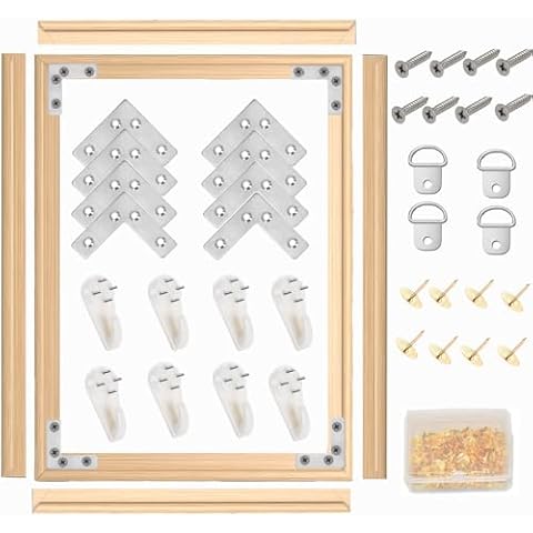 Yeeyeah 2 Pack 16"x 24"Large Canvas Stretcher Bars,Removable Canvas Frames Kit-Easy to Assemble,Wooden Frames Kit for Oil Painting,Diamond Painting,Canvas Painting and Needle Arts Supplies Cover