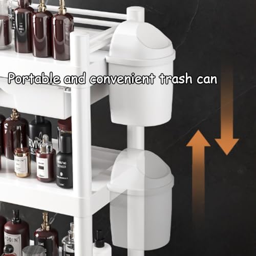 Estante de almacenamiento con ruedas cajones herméticos y material impermeable blanco 7