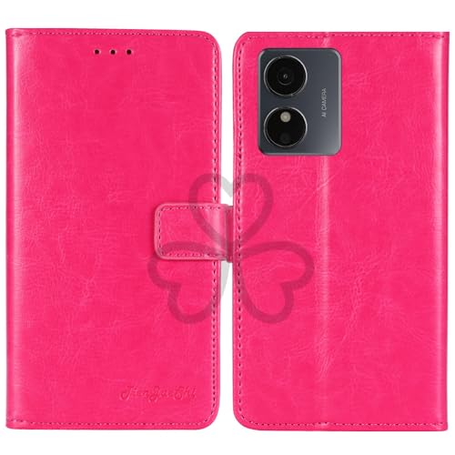 TienJueShi Rosa Book Stand Retro Flip Leather Protector Phone Wallet Gel Cover Etui TPU Silicone Case For HMD AURA 2 6.52 inch