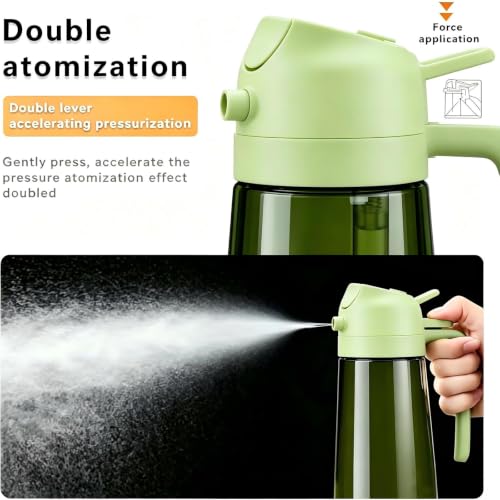 Image of 2 in 1 Oil Sprayer, Oil Sprayer for Kitchen Cooking, 470ml Oil Spray Bottle for Home (Olive+Green)