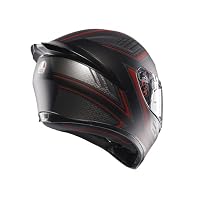 AGV - K1 S AGV E2206, Motorrad Helm, ECE Vollvisier Motorradhelm, Racing Style mit Aerodynamischem Spoiler, Kratzfestem Visier, 190° Sichtfeld, mit Intercom Ready, Sling Matt Black/Red, Unisex, XXL – Ansicht 3