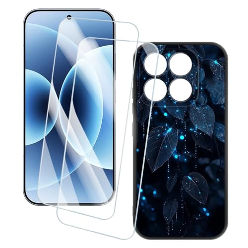 OAGELIM 2�Z�b�g �X�N���[���v���e�N�^�[ + �P�[�X Xiaomi 17 5G (6.3 �C���`) �Ƃ̌݊������� �A�[�e�B�X�e�B�b�N�J�X�^���v�����g�J�o�[�Ƌ����K���X�t�B���� �X�N���b�`�h�~ (�t)